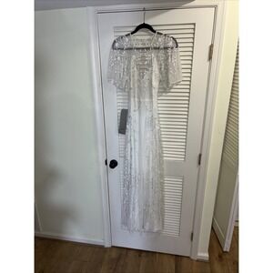 ASOS White Flutter Sleeve Wedding Dress Women's Size 6 New